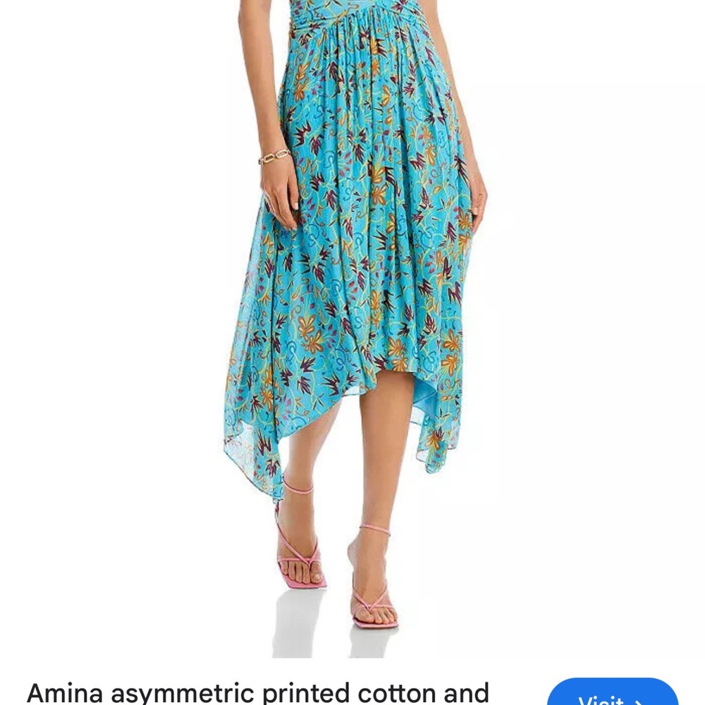 A.C.L Floral Blue Strapless Dress - Picture 3 of 4
